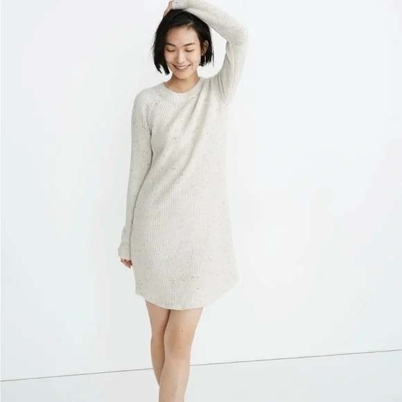 NWT Madewell|| Curved-Hem Sweater Dress,Size Xl Wool Blend - Picture 2 of 9